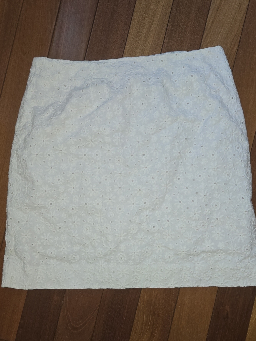 Lilly Pulitzer White Eyelet Floral Mini Skirt
